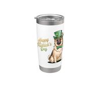 Feliz Día de San Pawtrick Pastor Alemán Día de San Patricio Vaso térmico de acero inoxidable de doble pared