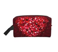 Feliz día de San Valentín, Bolsa de Maquillaje Bolsa de cosméticos Bolsa de artículos de tocador de Viaje portátil Organizador de Bolsa de Maquillaje