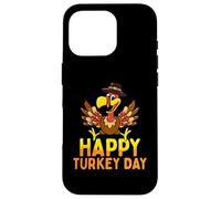 Feliz Día de Turquía Lindo Pequeño Peregrino Acción de Gracias Carcasa para iPhone 16 Pro