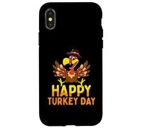 Feliz Día de Turquía Lindo Pequeño Peregrino Acción de Gracias Carcasa para iPhone X/XS