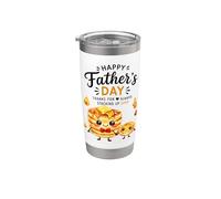 Feliz día del padre apilando panqueques de amor Vaso térmico de acero inoxidable de doble pared