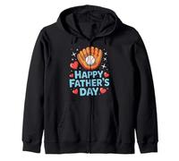 Feliz Día del Padre Béisbol Niño Corazón Niños Niños Papá Sudadera con Capucha