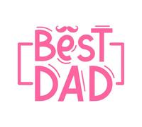 Feliz Día del Padre, letras a mano, mejor caligrafía para papá Pegatinas de tallado fino 40x51.6cm Decoración artística Rosa