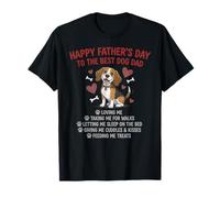 Feliz Día del Padre Perro Papá Beagle Amante Apreciación Mascota Camiseta