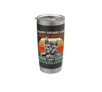 Feliz Día del Padre Servidor Humano Tu Pequeño Peludo Overlord Cat Vaso térmico de acero inoxidable de doble pared