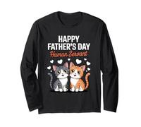 Feliz Día del Padre Siervo Humano Cat Padres Manga Larga