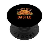 Feliz día del Pavo Vamos a ser rociado Acción de Gracias Papá Hambriento PopSockets PopGrip Adhesivo