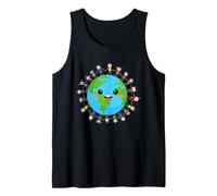 Feliz Día Nacional de la Tierra Niños felices en todo el mundo Camiseta sin Mangas