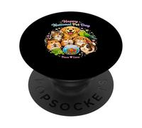 Feliz Día Nacional de Mascotas Paw Love Pets Dueño Vet Clinic Doctor PopSockets PopGrip Adhesivo
