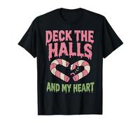 Feliz EMO Navidad Deck Los Pasillos y Mi Corazón Triste Gótico Camiseta