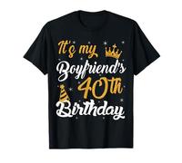 Feliz es el 40 cumpleaños de mi Novio 1985 40 años Camiseta