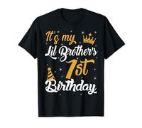 Feliz es el Primer cumpleaños de mi Hermano pequeño 2024 1 año Camiseta