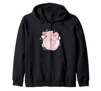 Feliz Familia Axolotl, Madre con bebé, pez Caminante Sudadera con Capucha