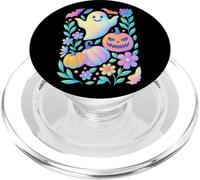 Feliz Fantasma Calabaza Halloween Vibes Art PopSockets PopGrip para MagSafe