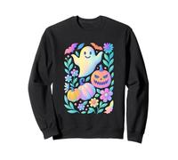 Feliz Fantasma Calabaza Halloween Vibes Art Sudadera