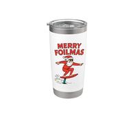 Feliz Foilmas Santa Claus Hydrofoiling Christmas Design Vaso térmico de acero inoxidable de doble pared