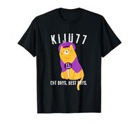 Feliz Gato Gato Perro Hombres Mujeres Amantes de los Gatos Regalo 77 años Cat Days, los mejores días Camiseta