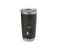 Feliz Gothmas Esqueleto Santa Árbol Muerto Gótico Navidad Vaso térmico de acero inoxidable de doble pared