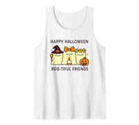 Feliz Halloween Boo-Tiful Friends Kawaii Fantasmas Calabaza Camiseta sin Mangas
