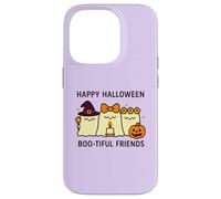 Feliz Halloween Boo-Tiful Friends Kawaii Fantasmas Calabaza Carcasa para iPhone 14 Pro