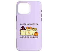 Feliz Halloween Boo-Tiful Friends Kawaii Fantasmas Calabaza Carcasa para iPhone 16 Pro MAX