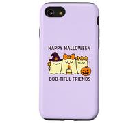 Feliz Halloween Boo-Tiful Friends Kawaii Fantasmas Calabaza Carcasa para iPhone SE (2020) / 7/8