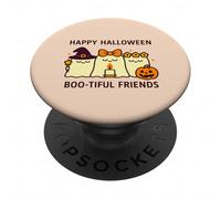 Feliz Halloween Boo-Tiful Friends Kawaii Fantasmas Calabaza PopSockets PopGrip Adhesivo