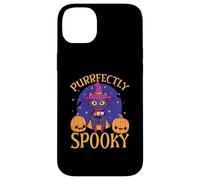 Feliz Halloween dueño de Gato Espeluznante Gatito Truco o Trato Carcasa para iPhone 14 Plus