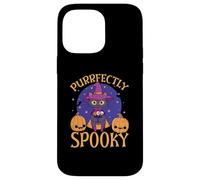 Feliz Halloween dueño de Gato Espeluznante Gatito Truco o Trato Carcasa para iPhone 14 Pro MAX