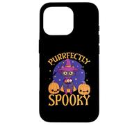 Feliz Halloween dueño de Gato Espeluznante Gatito Truco o Trato Carcasa para iPhone 16 Pro