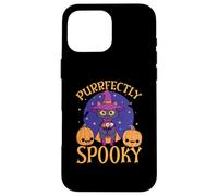 Feliz Halloween dueño de Gato Espeluznante Gatito Truco o Trato Carcasa para iPhone 16 Pro MAX