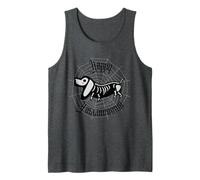 Feliz Halloween, Halloween, Wiener Dog, Teckel, Spider Web Camiseta sin Mangas