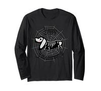 Feliz Halloween, Halloween, Wiener Dog, Teckel, Spider Web Manga Larga