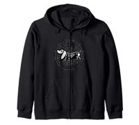 Feliz Halloween, Halloween, Wiener Dog, Teckel, Spider Web Sudadera con Capucha
