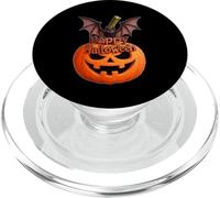 Feliz Halloween Jack O Lantern con murciélago PopSockets PopGrip para MagSafe