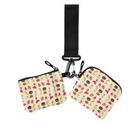 Feliz Halloween mano del infierno calabaza mujeres cambio billetera Cartera Casos delgada correa plana cartera llavero con cremallera bolsa de monedas para hombres mujeres 2 paquetes, feliz Halloween