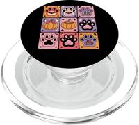 Feliz Halloween Paw Print Calabaza Fantasma PopSockets PopGrip para MagSafe