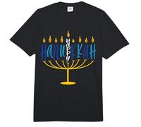 Feliz Hanukkah Menorah Jewish Festival of Lights Chanukah Comfort Colors Adult Heavyweight T-Shirt