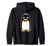 Feliz Hanukkah Pingüino Judío Yarmulke Sudadera con Capucha