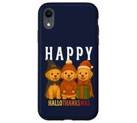 Feliz Hello thanksmas Cute Lab Puppy Fall Holiday Dog Lover Carcasa para iPhone XR