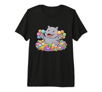Feliz hipopótamo Que ama los Caramelos Camiseta Premium