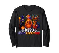 Feliz Hola Gracias. Halloween Acción de Gracias Navidad Manga Larga