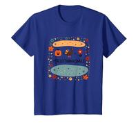 Feliz Hola Gracias. Otoño Invierno Primavera Vacaciones Camiseta, Niños, Azul Real, 4 años