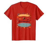 Feliz Hola Gracias. Otoño Invierno Primavera Vacaciones Camiseta, Niños, Rojo, 4 años