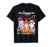Feliz Hola GraciasMas Cats Lover Hombres Mujeres Traje Camiseta