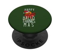 Feliz HolaGraciasMas Dabbing Pavo Calabaza Santa Hat Meme PopSockets PopGrip Adhesivo