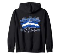 Feliz Independencia 15 de septiembre El Salvador Heritage Sudadera con Capucha