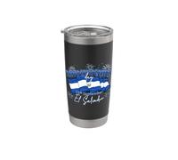 Feliz Independencia 15 de septiembre El Salvador Heritage Vaso térmico de acero inoxidable de doble pared