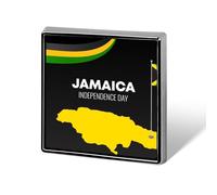 Feliz Independencia de Jamaica 2025, pines, insignias cuadradas, prendedores de solapa, botones esmaltados, decoraciones para fiestas