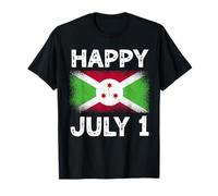 Feliz Julio 1 Burundi Independence Day Flag Pride Camiseta